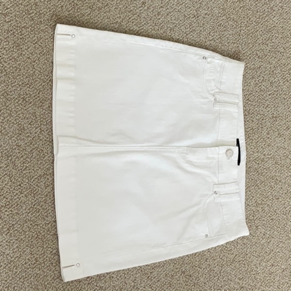 White Denim Skirt
